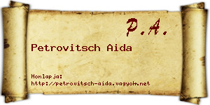 Petrovitsch Aida névjegykártya