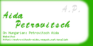 aida petrovitsch business card